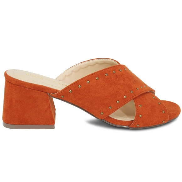 Shoes - ⭐️ BLOCK HEEL SLIDE SANDAL BURNT ORANGE WOMEN